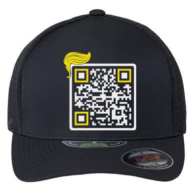 Trump Dance Troll Qr Funny President Trump Dance Code Back Flexfit Unipanel Trucker Cap