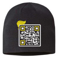 Trump Dance Troll Qr Funny President Trump Dance Code Back Sustainable Beanie