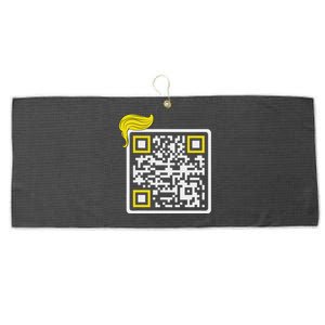 Trump Dance Troll Qr Funny President Trump Dance Code Back Large Microfiber Waffle Golf Towel