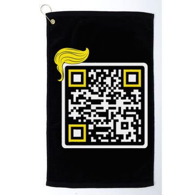 Trump Dance Troll Qr Funny President Trump Dance Code Back Platinum Collection Golf Towel