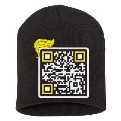 Trump Dance Troll Qr Funny President Trump Dance Code Back Short Acrylic Beanie