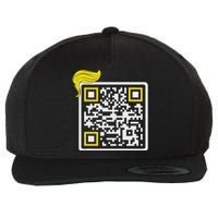 Trump Dance Troll Qr Funny President Trump Dance Code Back Wool Snapback Cap