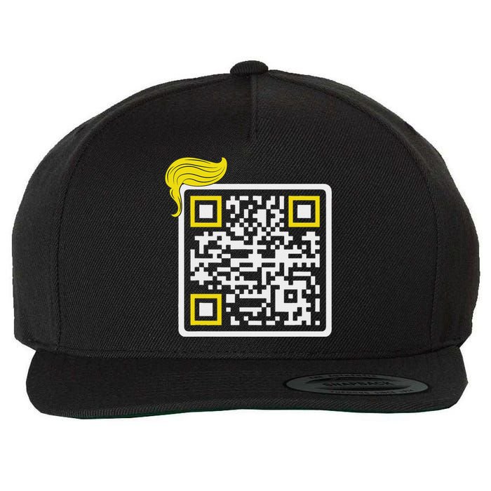 Trump Dance Troll Qr Funny President Trump Dance Code Back Wool Snapback Cap