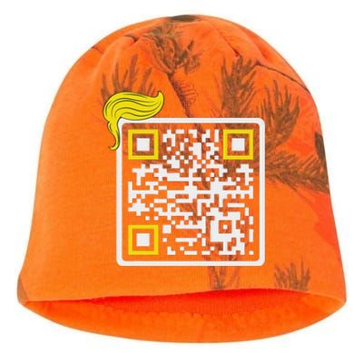 Trump Dance Troll Qr Funny President Trump Dance Code Back Kati - Camo Knit Beanie