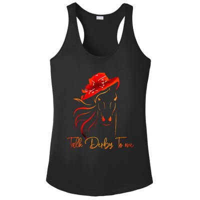 Talk Derby To Me Horse Racing Ladies PosiCharge Competitor Racerback Tank