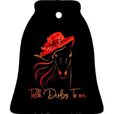 Talk Derby To Me Horse Racing Ceramic Bell Ornament