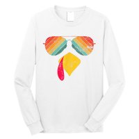 Thanksgiving Dinner Turkey Face Turkey Lover Long Sleeve Shirt