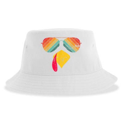 Thanksgiving Dinner Turkey Face Turkey Lover Sustainable Bucket Hat