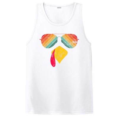 Thanksgiving Dinner Turkey Face Turkey Lover PosiCharge Competitor Tank