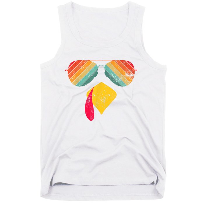 Thanksgiving Dinner Turkey Face Turkey Lover Tank Top