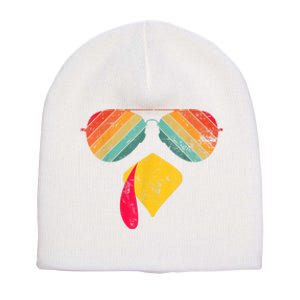 Thanksgiving Dinner Turkey Face Turkey Lover Short Acrylic Beanie