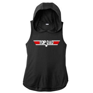 Top Dad. Ladies PosiCharge Tri-Blend Wicking Draft Hoodie Tank