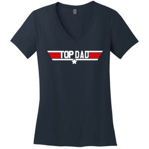 Top Dad. Women's V-Neck T-Shirt