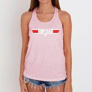 Top Dad. Women's Knotted Racerback Tank