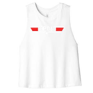 Top Dad. Women's Racerback Cropped Tank