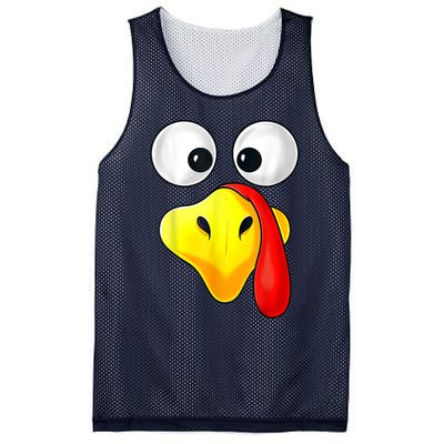 Thanksgiving Day Turkey Face Funny Mesh Reversible Basketball Jersey Tank