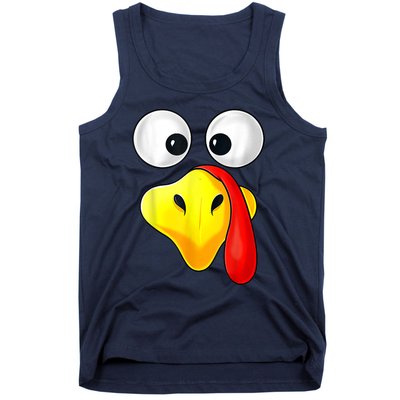 Thanksgiving Day Turkey Face Funny Tank Top