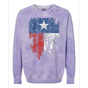 Texas Distressed Texas State Flag Colorblast Crewneck Sweatshirt