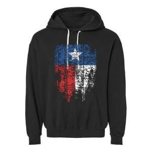 Texas Distressed Texas State Flag Garment-Dyed Fleece Hoodie