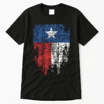 Texas Distressed Texas State Flag Tall T-Shirt