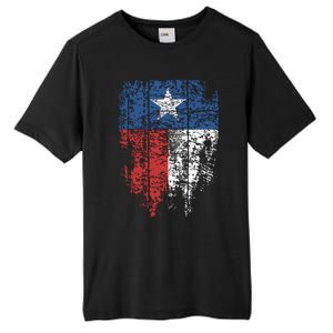 Texas Distressed Texas State Flag Tall Fusion ChromaSoft Performance T-Shirt