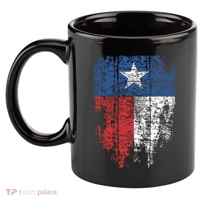Texas Distressed Texas State Flag 11oz C Handle Ceramic Mug