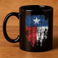 Texas Distressed Texas State Flag 11oz C Handle Ceramic Mug
