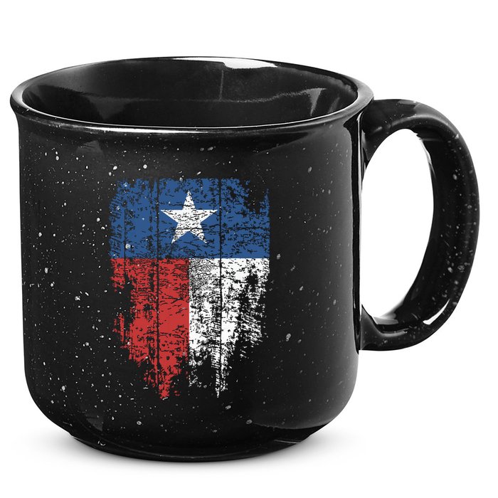 Texas Distressed Texas State Flag 15oz Campfire Ceramic Mug