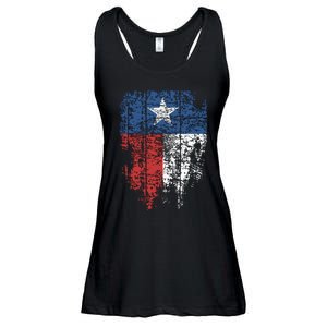 Texas Distressed Texas State Flag Ladies Essential Flowy Tank