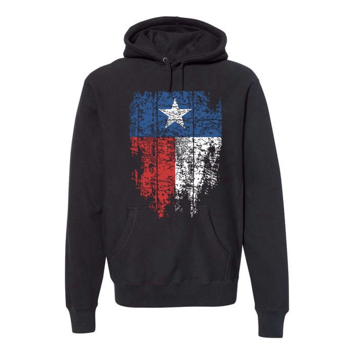 Texas Distressed Texas State Flag Premium Hoodie