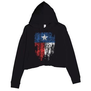 Texas Distressed Texas State Flag Crop Fleece Hoodie