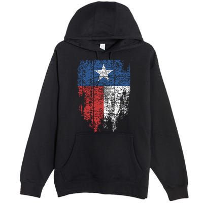 Texas Distressed Texas State Flag Premium Pullover Hoodie