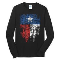 Texas Distressed Texas State Flag Tall Long Sleeve T-Shirt