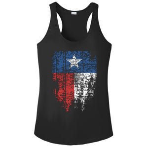 Texas Distressed Texas State Flag Ladies PosiCharge Competitor Racerback Tank