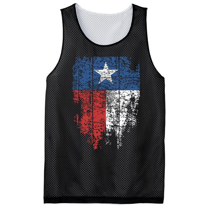 Texas Distressed Texas State Flag Mesh Reversible Basketball Jersey Tank