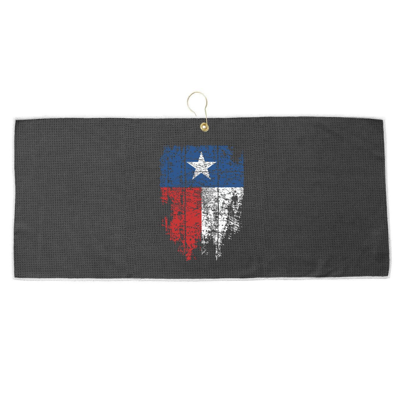 Texas Distressed Texas State Flag Large Microfiber Waffle Golf Towel