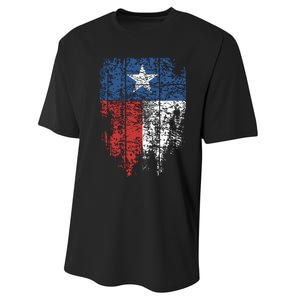 Texas Distressed Texas State Flag Performance Sprint T-Shirt