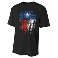 Texas Distressed Texas State Flag Performance Sprint T-Shirt