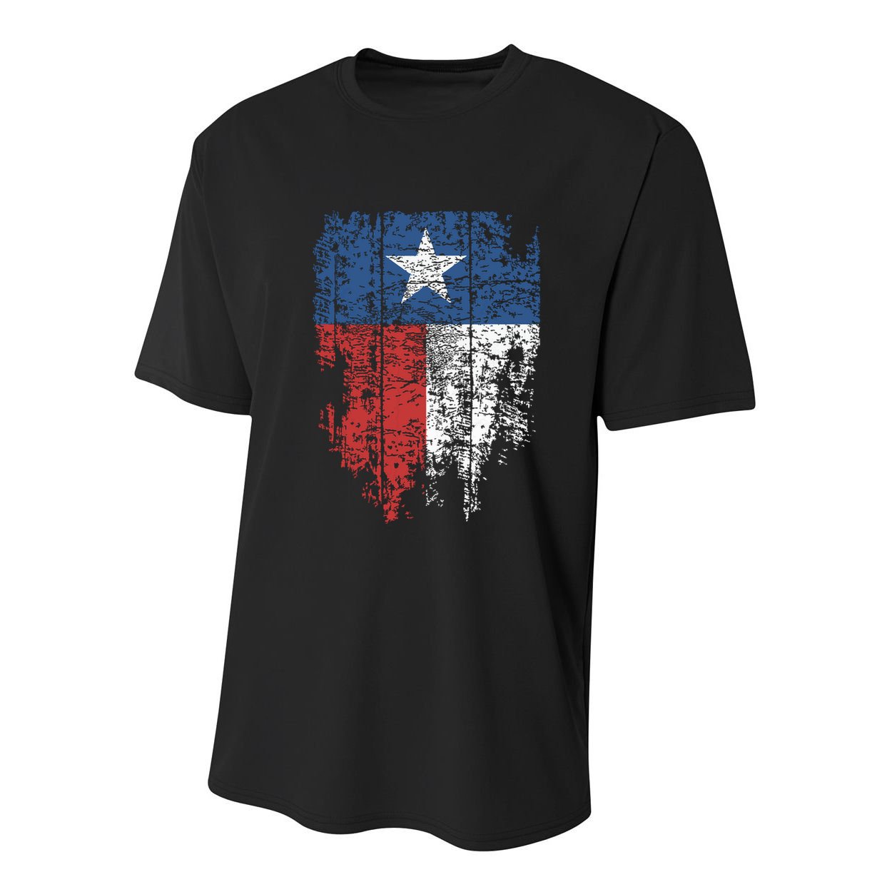 Texas Distressed Texas State Flag Youth Performance Sprint T-Shirt