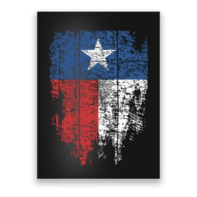 Texas Distressed Texas State Flag Poster