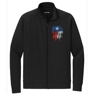 Texas Distressed Texas State Flag Stretch Full-Zip Cadet Jacket