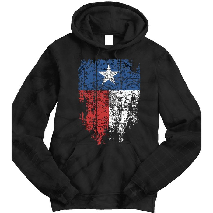 Texas Distressed Texas State Flag Tie Dye Hoodie