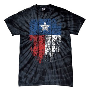 Texas Distressed Texas State Flag Tie-Dye T-Shirt