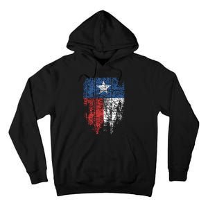 Texas Distressed Texas State Flag Tall Hoodie