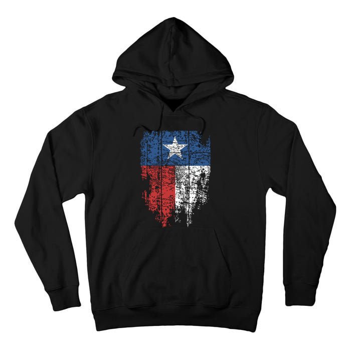 Texas Distressed Texas State Flag Tall Hoodie