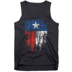 Texas Distressed Texas State Flag Tank Top