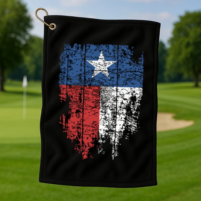 Texas Distressed Texas State Flag Golf Towel