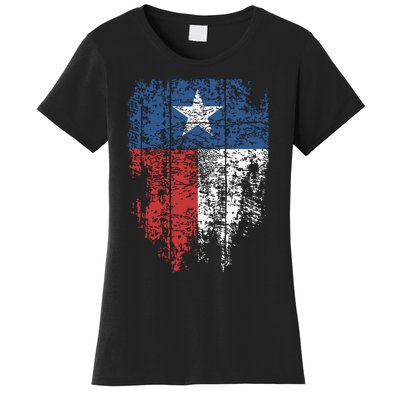 Texas Distressed Texas State Flag Women's T-Shirt