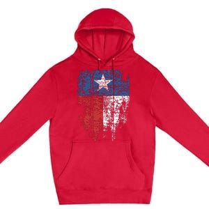 Texas Distressed Texas State Flag Premium Pullover Hoodie