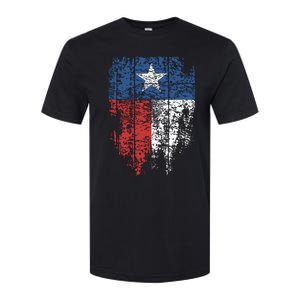 Texas Distressed Texas State Flag Softstyle CVC T-Shirt